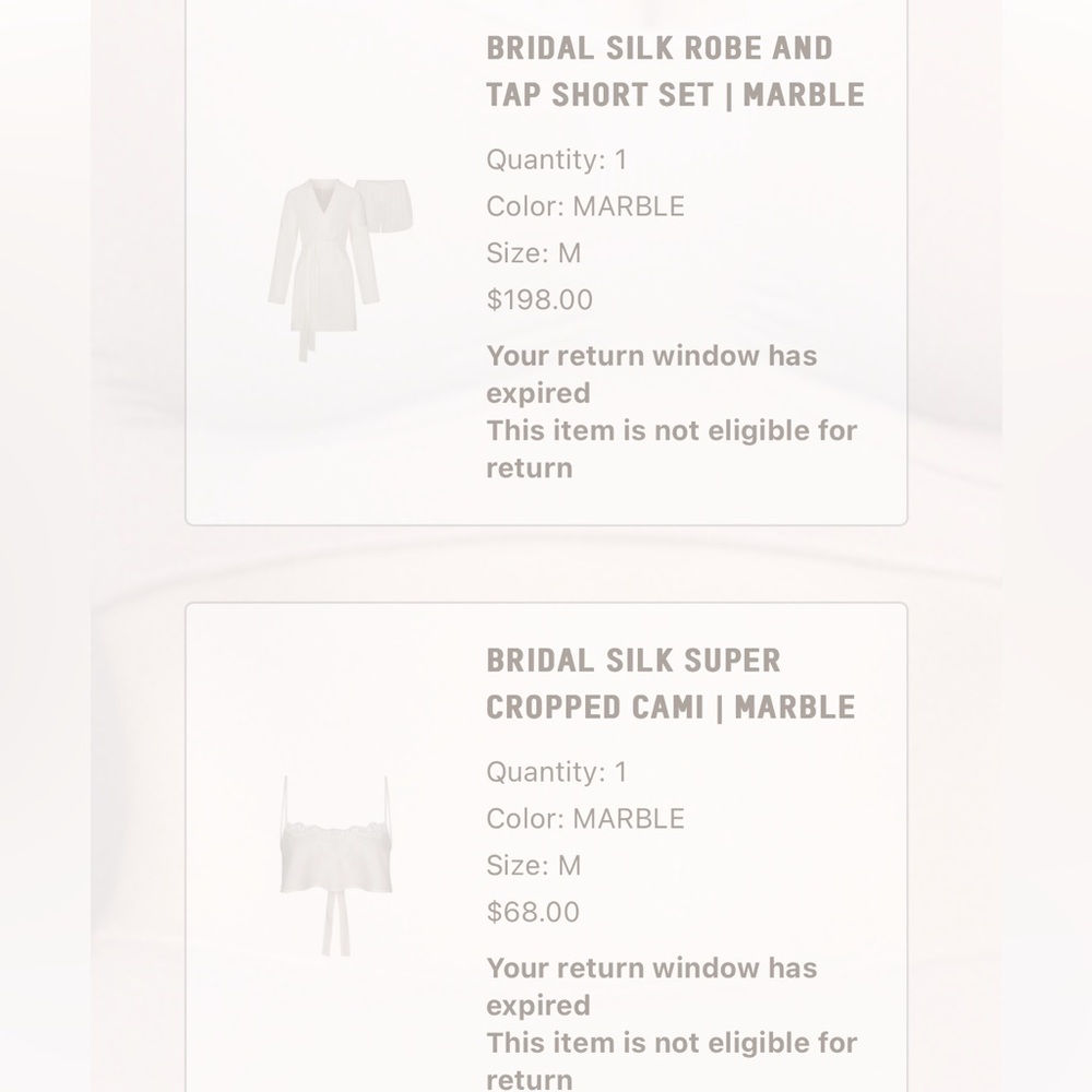 Skims Silk Bridal Robe and Tap Short Set + Cropped Cami Size Medium NWT - Picture 2 of 3